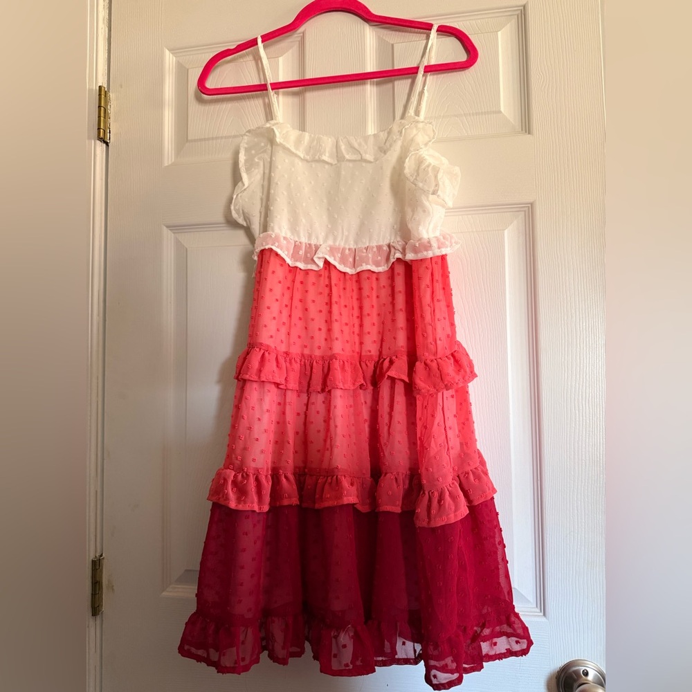 Tiered Pink Ombre Ruffle Sundress